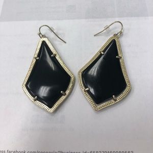Kendra Scott gold and black alex earrings